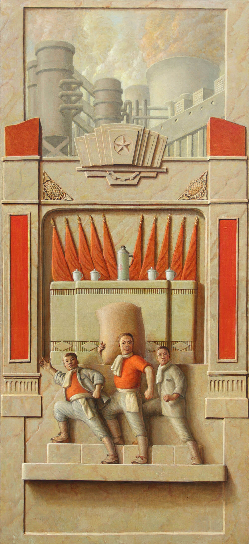 油彩画　李松子（Lee Song Ja) Jane Lee